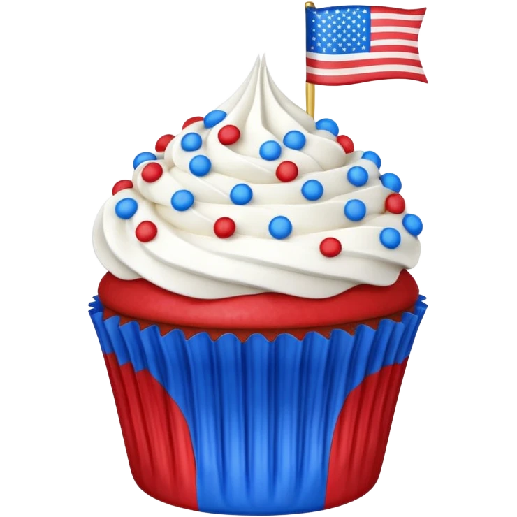 4th of july cupcake flag emoji
