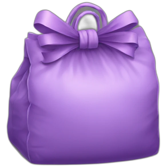 a large bag with a bow emoji