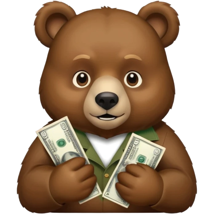 Bear with cash emoji