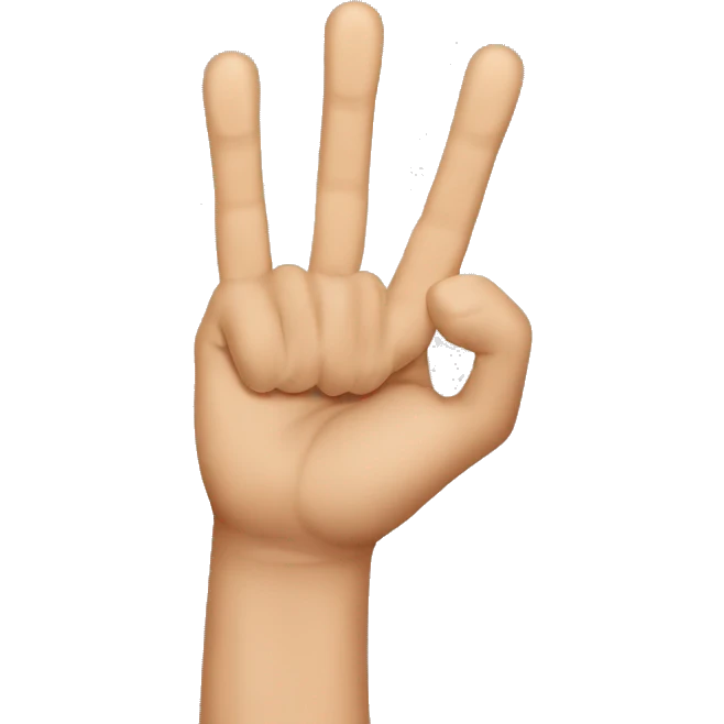 Three fingers up serbian emoji