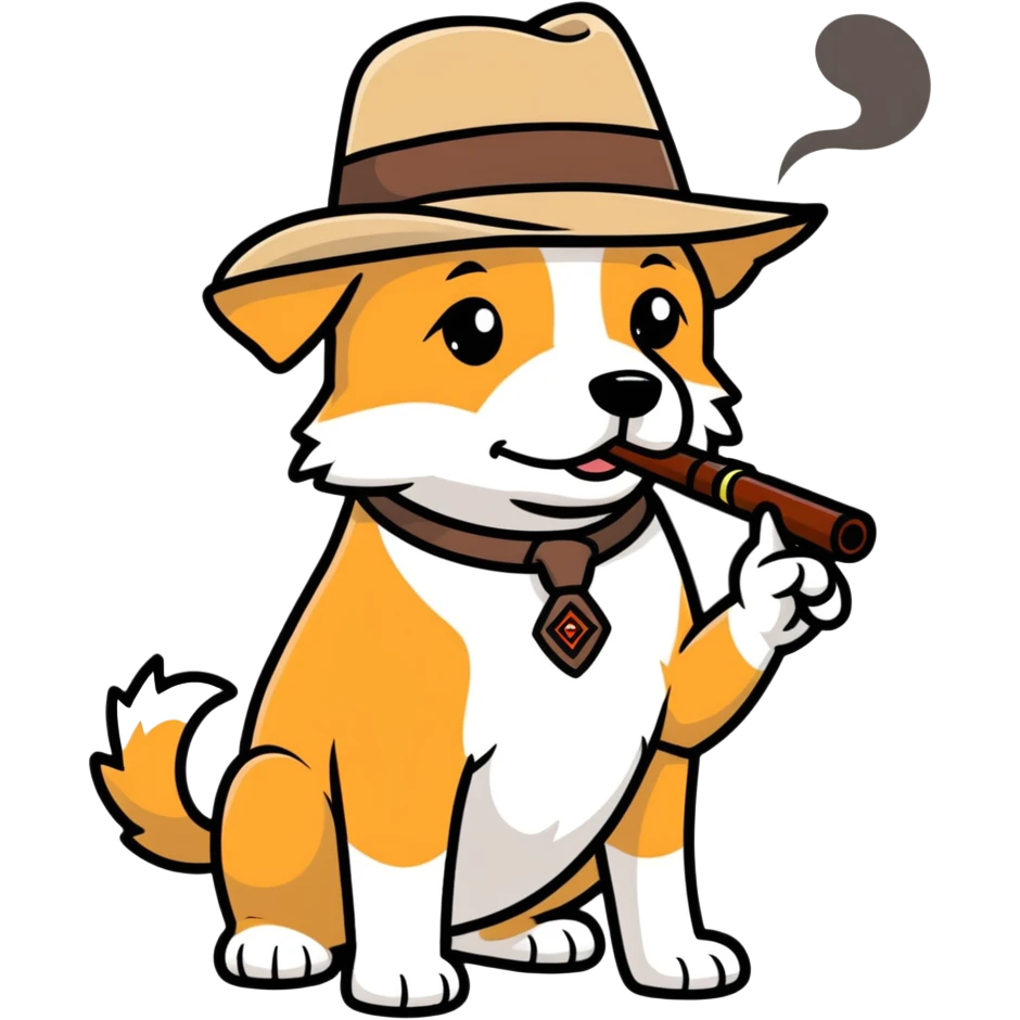Gangster dog emoji