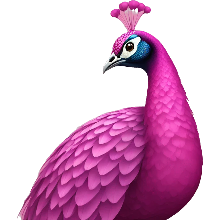 pink peacock emoji