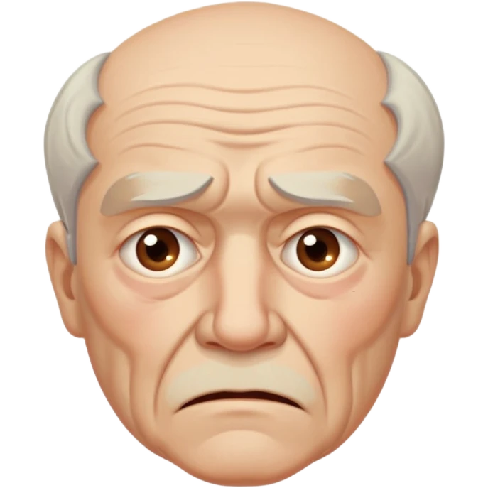 old man with Resentment - bitter indignation at having been treated unfairly emoji