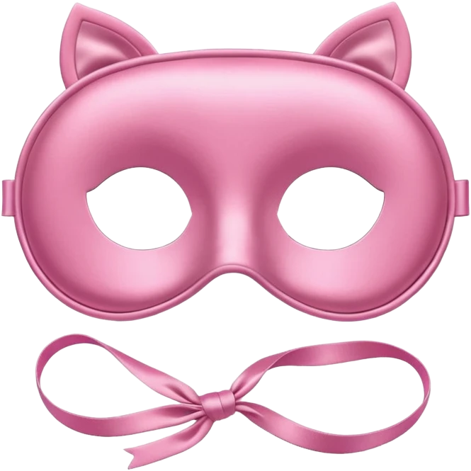 isolated girly silky sleep mask with no holes for eyes emoji