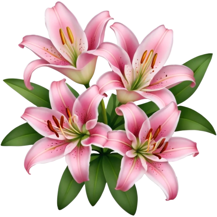 Pink lilies emoji