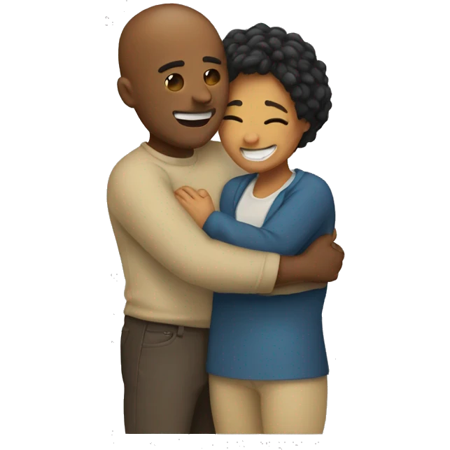 A couple Hug emoji