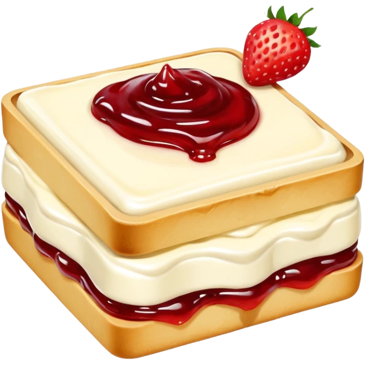 Baltic curd snack with jam emoji