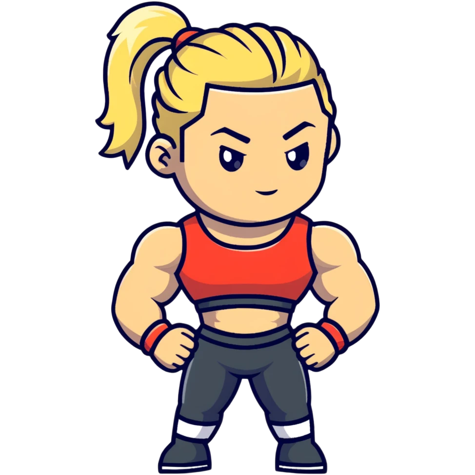 Hun from Teenage Mutant Ninja Turtles, muscular gang leader with blonde ponytail emoji