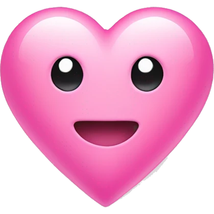 Pink heart with bubble emoji