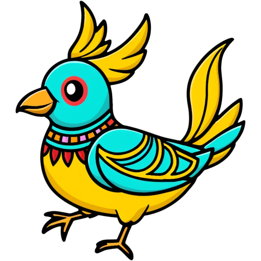 Chimu goldwork jewelry with bird motif emoji