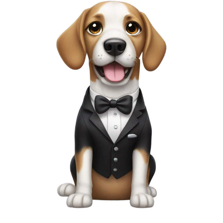dog wearing tuxedo  emoji