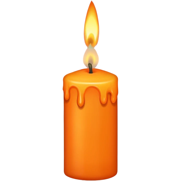 orange candle emoji