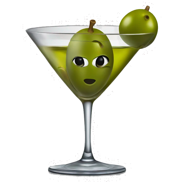 Olives in martini glass emoji
