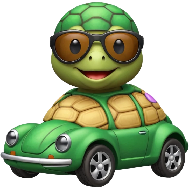 turtle in a car emoji