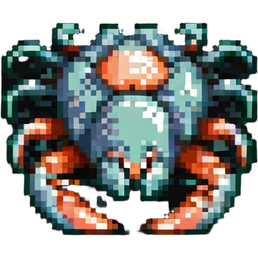 cute hermit crab, Coenobita lila emoji