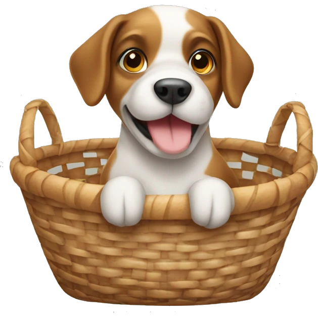 Dog in a basket emoji