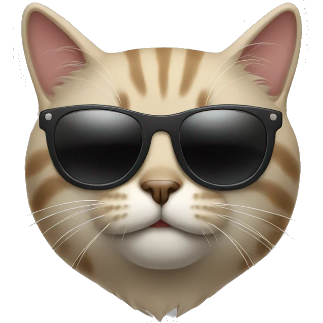 Cat with sunglasses emoji