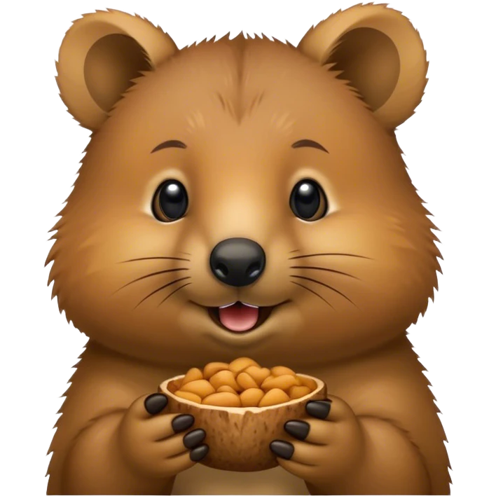 Quokka eating emoji