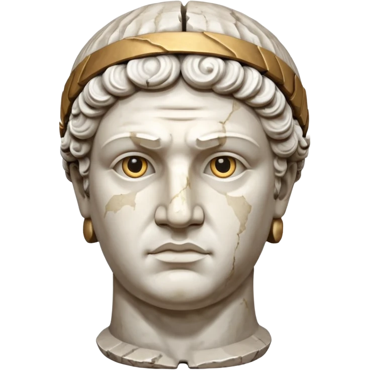 greek statue head with one part broken off emoji