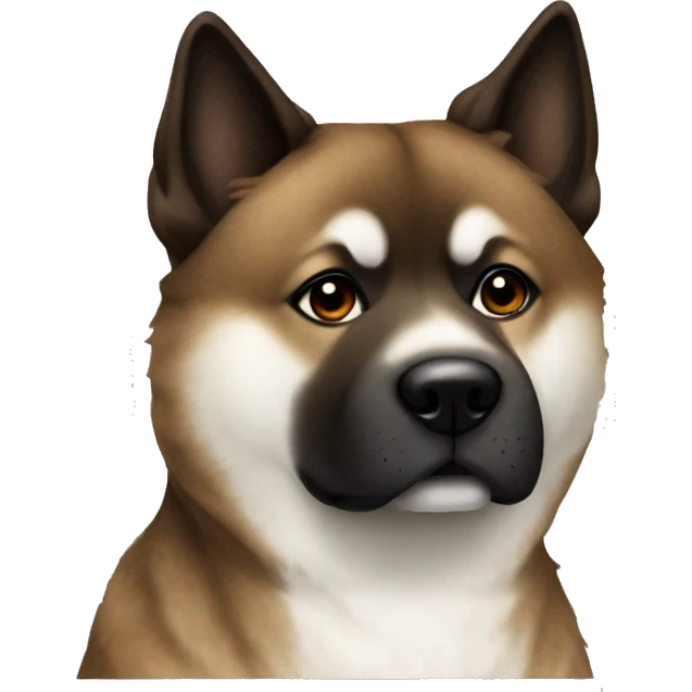 Brindle Akita with no white fur emoji