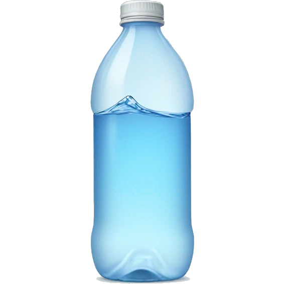 A bottle of water half empty  emoji