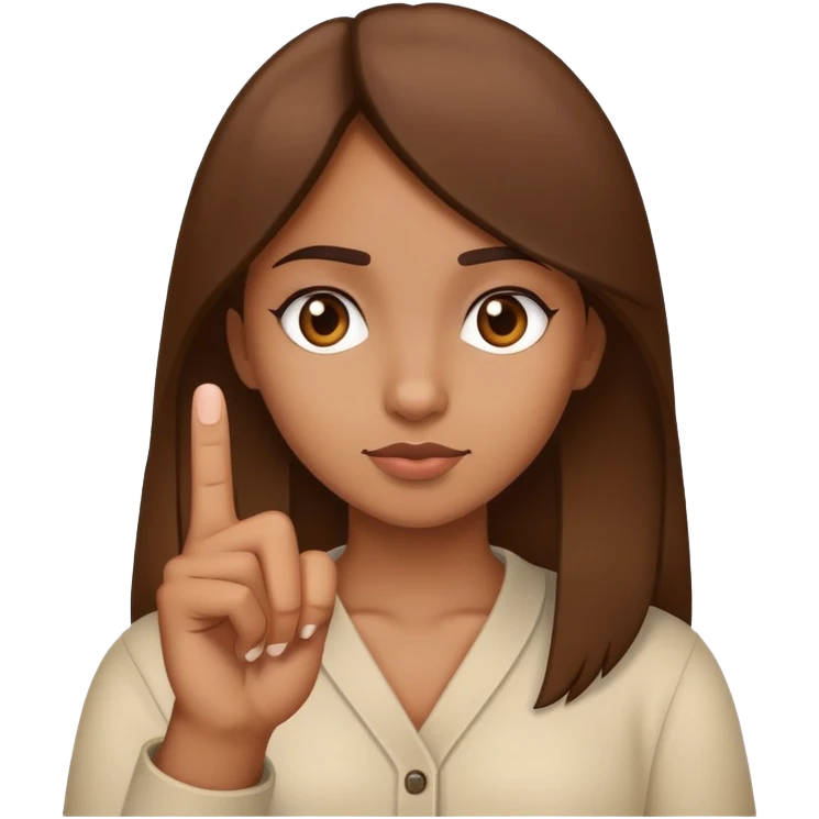 brown girl showing the middle finger emoji