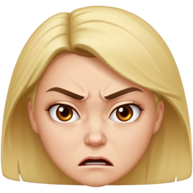 Beautiful woman angry and sick of idiots emoji