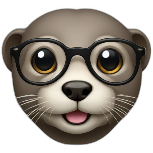 otter with glasses emoji