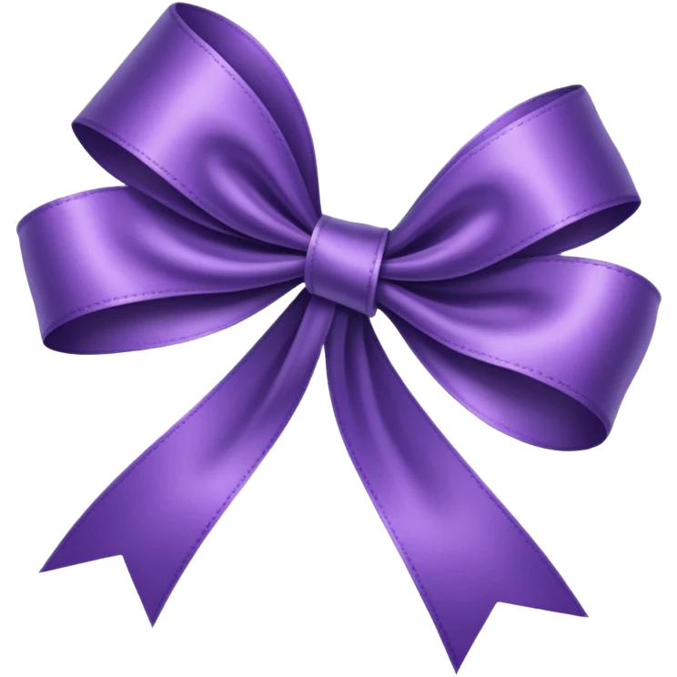 purple ribbon emoji