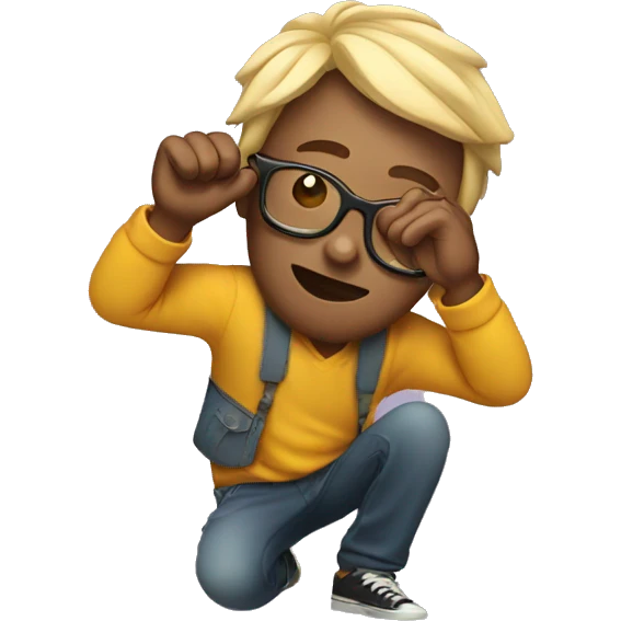 dabbing with glasses emoji