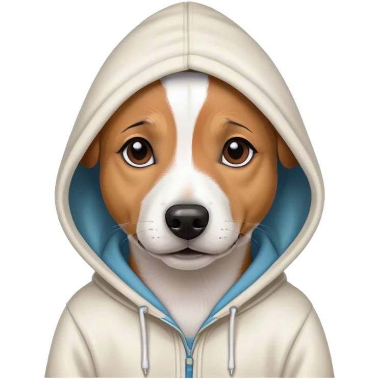 Jack Russell con una felpa  emoji