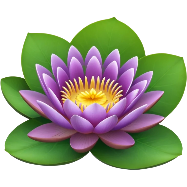 purple water lily circle leaf emoji