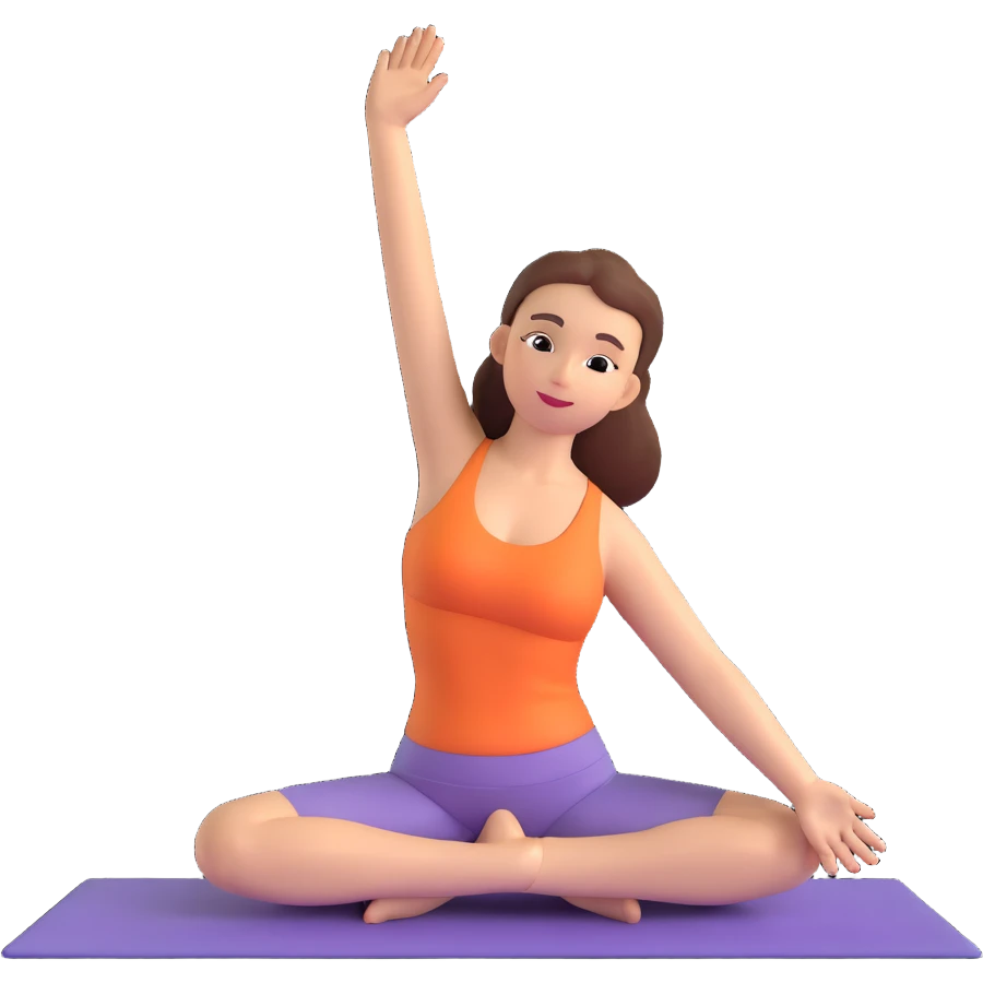 yoga woman, simple emoji