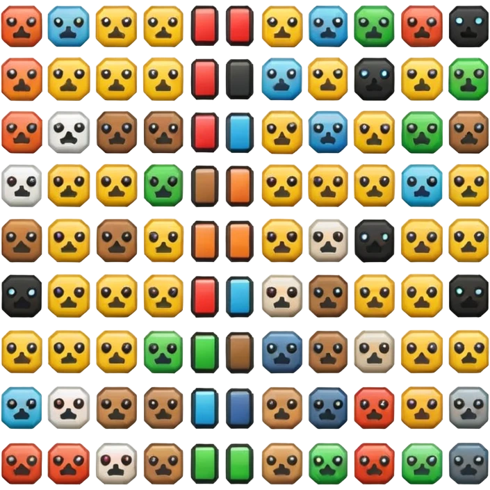 Can you make me a emoji with all the buttons of Minecraft android emoji