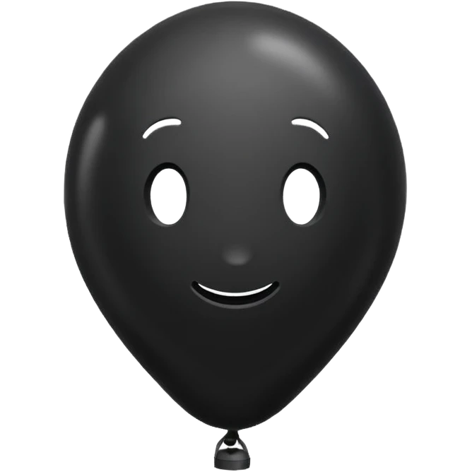 Black baloon emoji