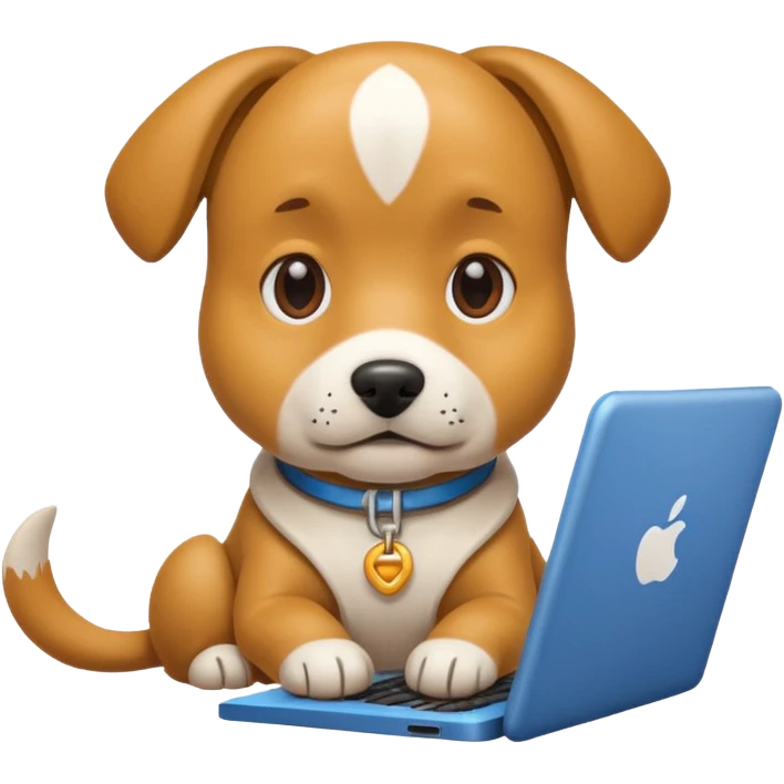 code writing dog emoji