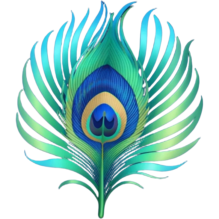 Peacock Feather small  emoji