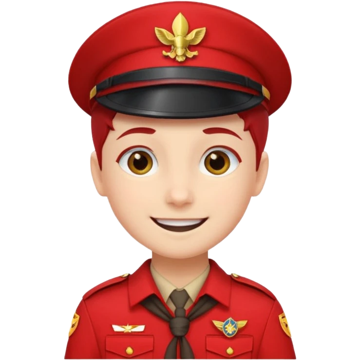 red uniform wearing scout emoji