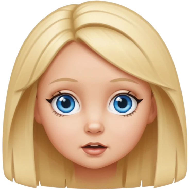 Baby Spice with blue eyes emoji