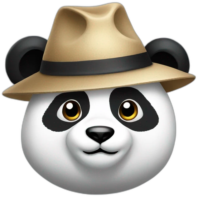 Panda with hat emoji