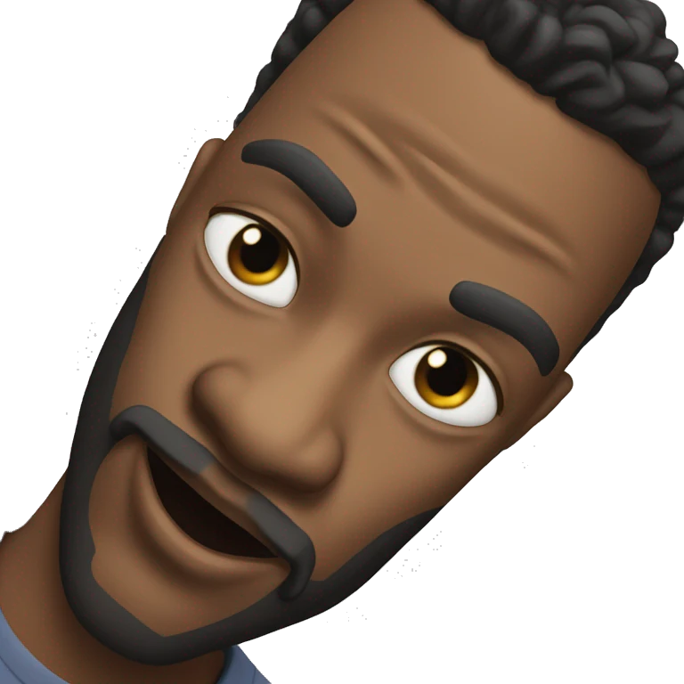 create me a black man with a burh emoji