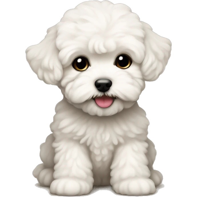off white maltipoo puppy emoji