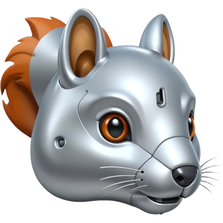 robot squirrel head emoji
