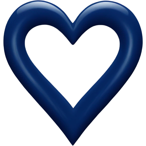 Navy heart emoji