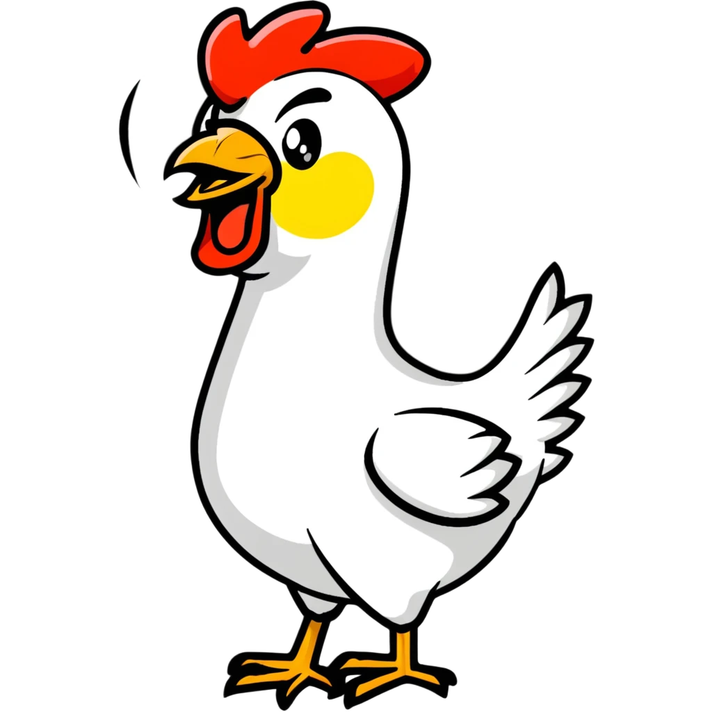 shouting yellow long neck chicken emoji