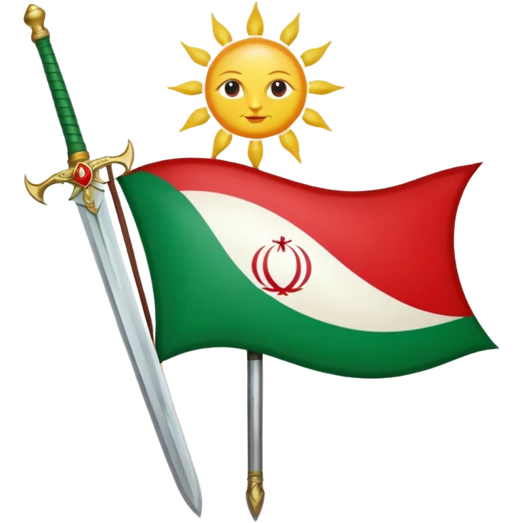 Old iran flag emoji for  texting emoji