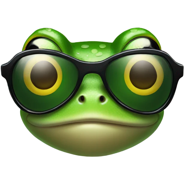 Frog wearing sunglasses emoji