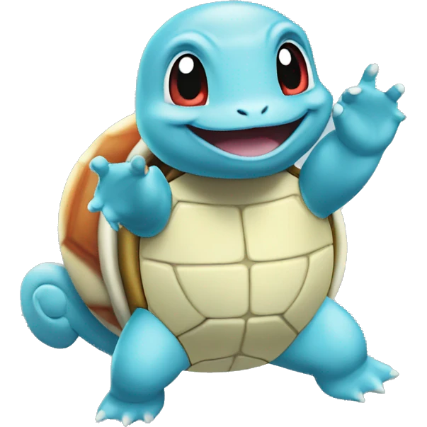 Squirtle waving emoji