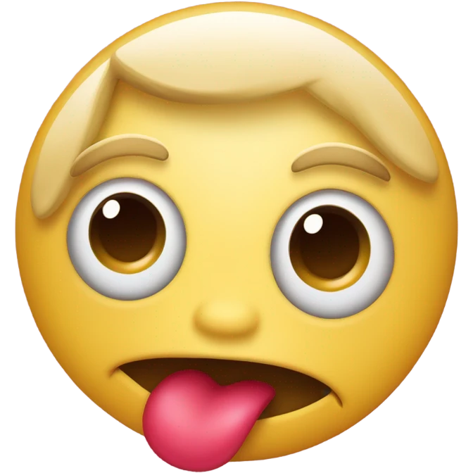 Heart eyes with tongue out emoji