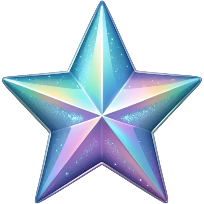 Sparkly glittery gray star y2k 3d icon, transparent background  emoji